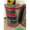 Image 3 : (2) Turbo Oil Tins and (1) Deicer Tin.