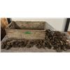 Image 1 : Wood Box with over 80 Vintage Cast and Metal Casters.