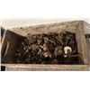 Image 4 : Wood Box with over 80 Vintage Cast and Metal Casters.