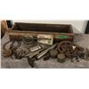 Image 1 : Wood Box of Collectibles Cast PC's, etc.