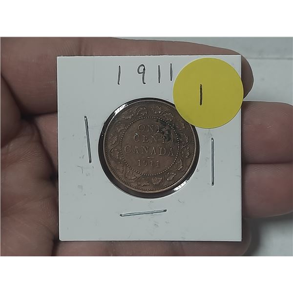 1911 Canada Large One Cent.
