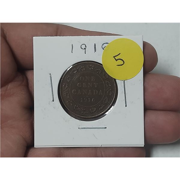 1916 Canada Large One Cent.