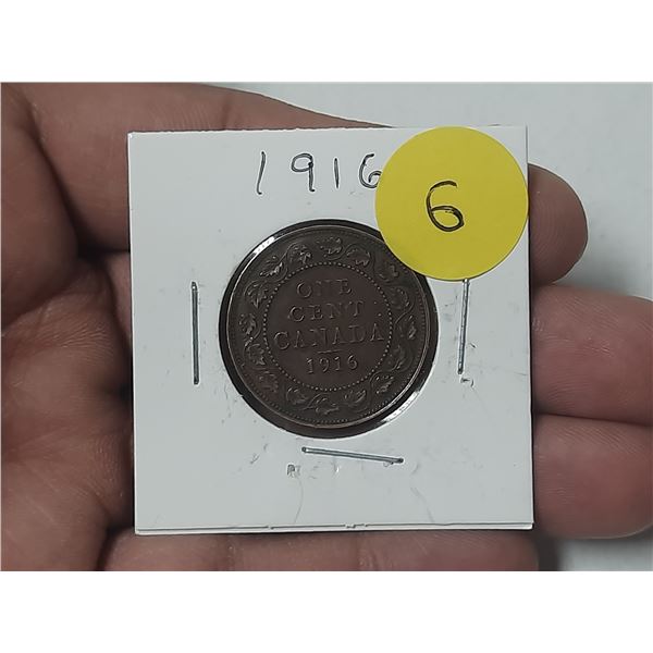 1916 Canada Large One Cent.