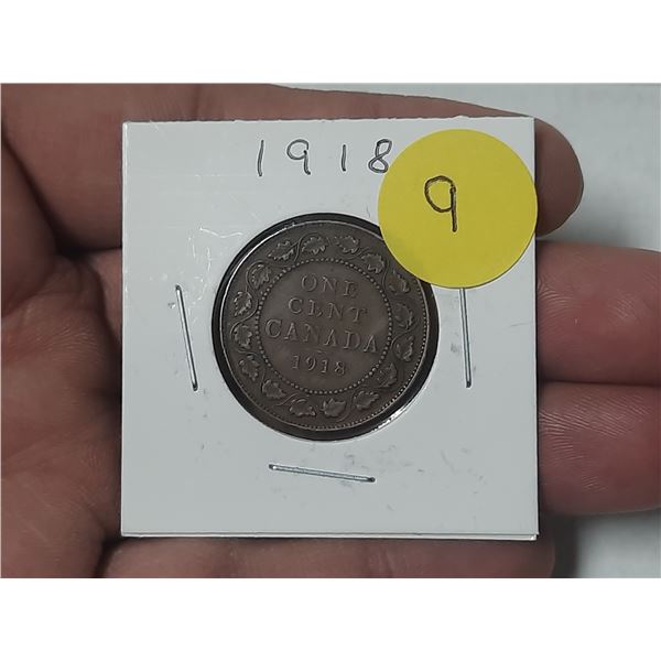 1918 Canada Large One Cent.