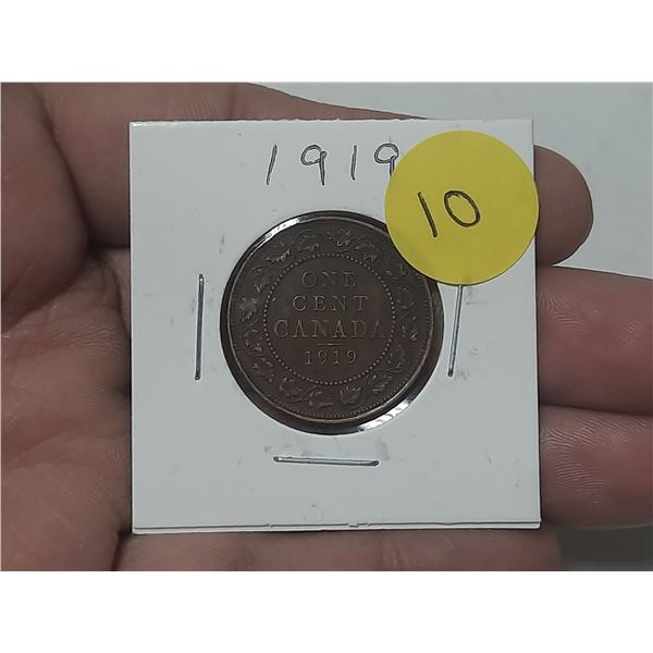 1919 Canada Large One Cent.