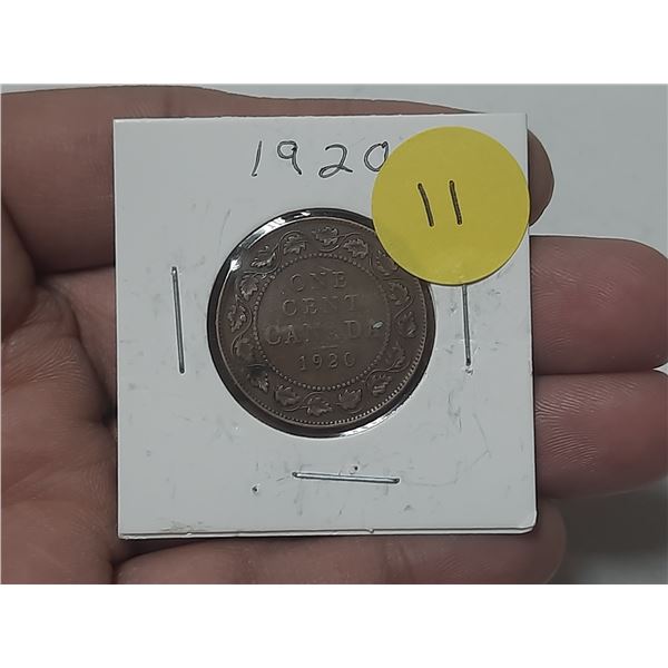 1920 Canada Large One Cent.