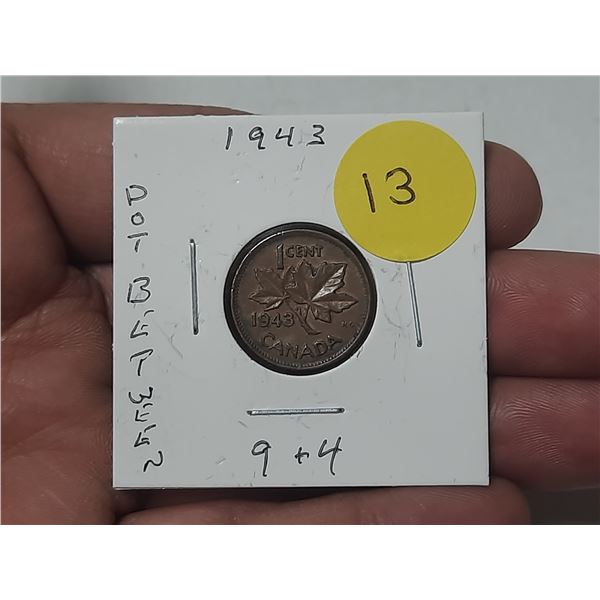 1943 Canada One Cent.