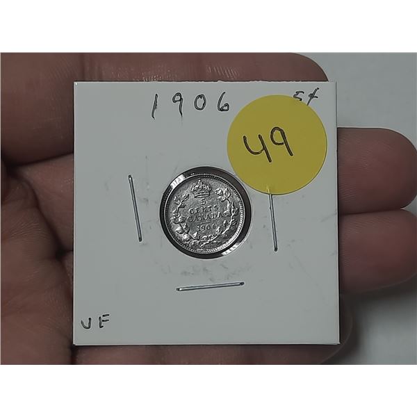 1906 Canada Silver 5 Cent.