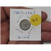 Image 1 : 1967 Canada Silver 10 Cents.