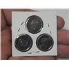 Image 2 : (3) 2021 Canadian 10 Cent - 100th anniversary of the Bluenose schooner (3) Coloured Coins.