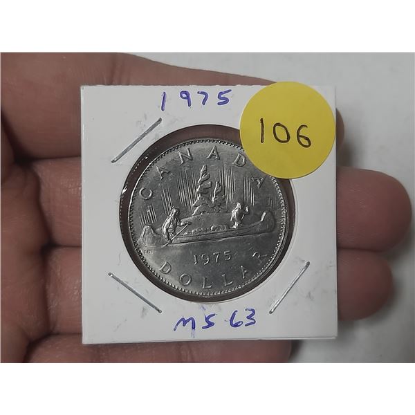 1975 Canada One Dollar.