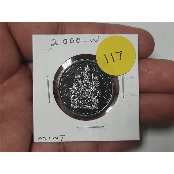 2000-W Canada Proof Like 50 Cents.