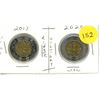 Image 1 : 2017 Canadian $2 coin commemorating the 100th anniversary of the Battle of Vimy Ridge (Uncoloured) a