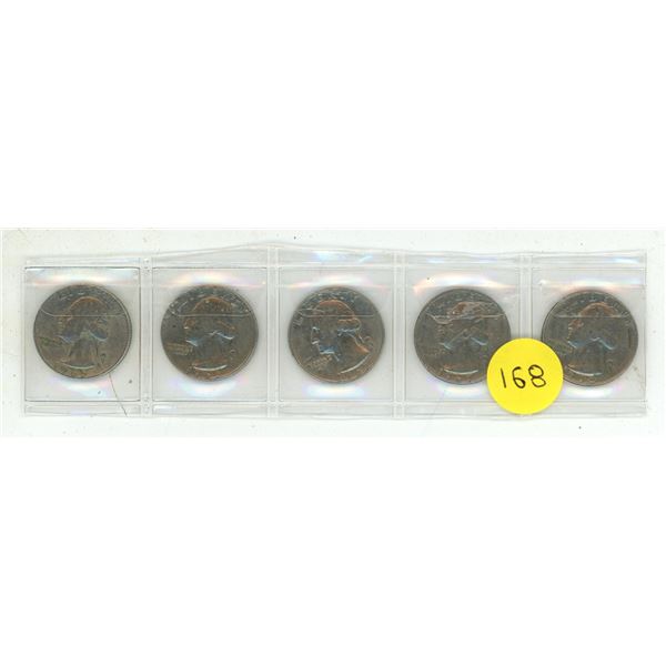 (3) 1965, 1967, 1970 U.S.A. Quarter Dollars.