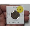 Image 1 : 1944 Spanish 1 Peseta Coin.