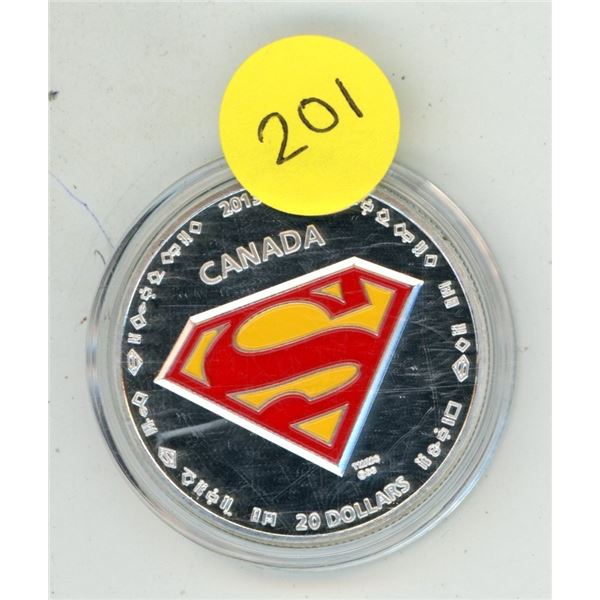 COPY 2013 Superman Metallic 75th Anniversary Coin (With Colour).