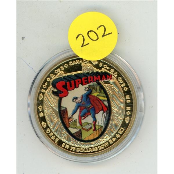 COPY 2013 Superman Metallic 75th Anniversary Coin (With Colour) (not authentic)