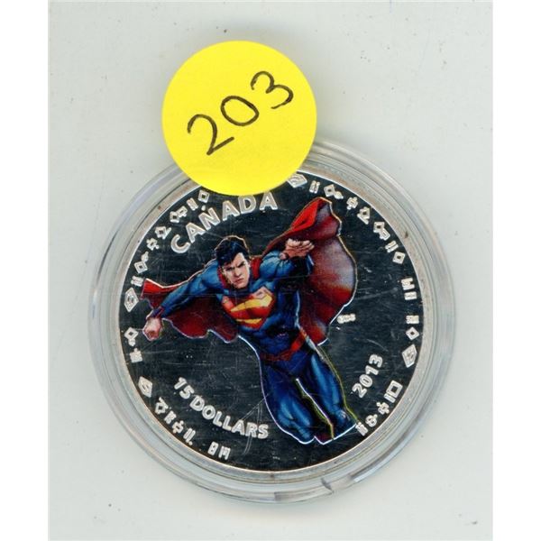 COPY 2013 Superman Metallic 75th Anniversary Coin (With Colour).