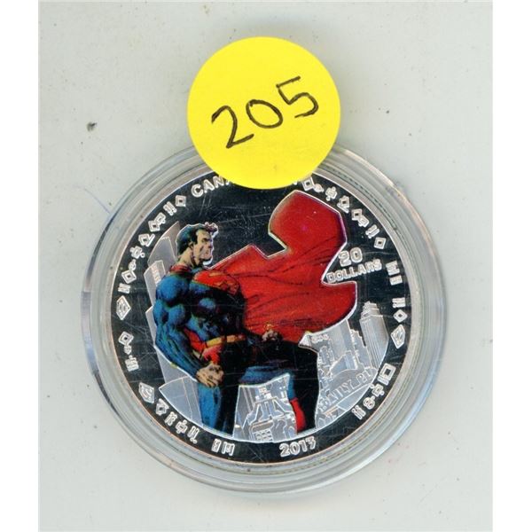 COPY 2013 Superman Metallic 75th Anniversary Coin (With Colour).