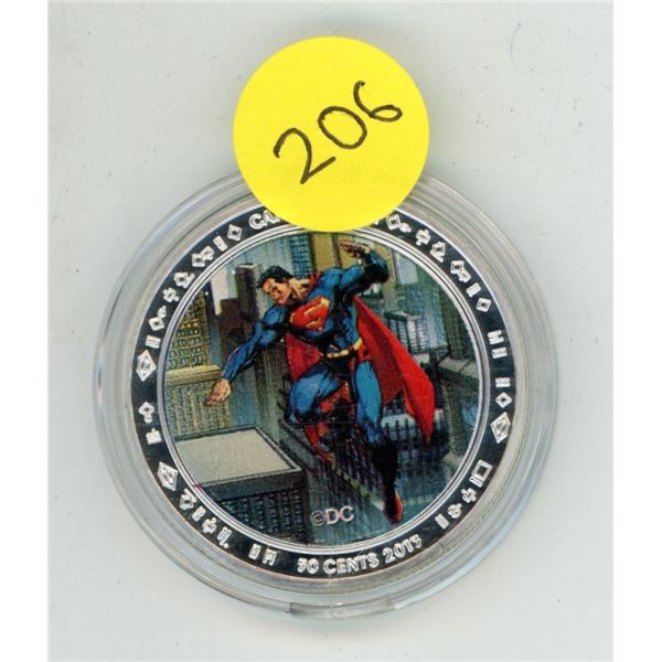 COPY 2013 Superman Metallic 75th Anniversary Coin (With Colour).