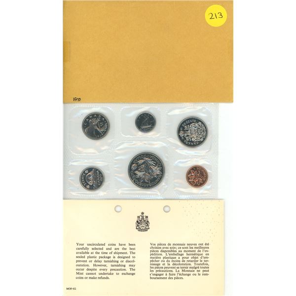 1970 Canada Uncirculated Proof Like Coin Set.