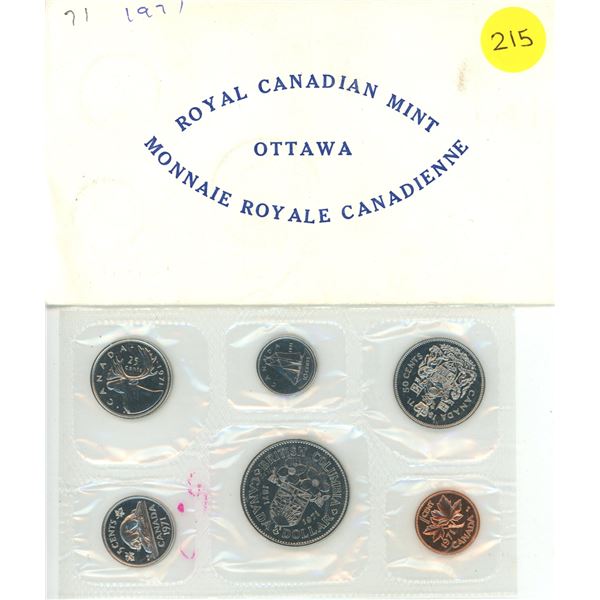 1971 Canada Uncirculated Proof Like Coin Set.