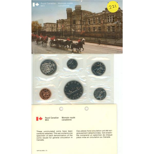 1978 Canada Uncirculated Proof Like Coin Set.