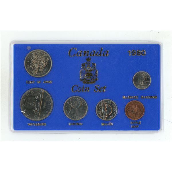 1980 Canada Uncirculated Proof Like Coin Set.