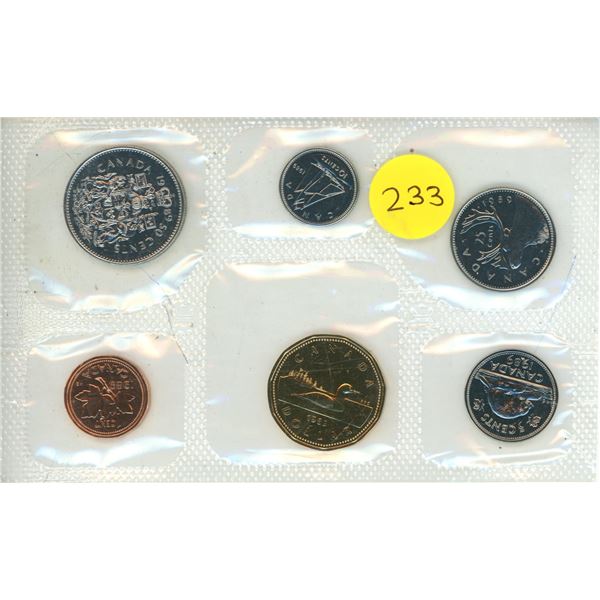 1989 Canada Uncirculated Proof Like Coin Set.