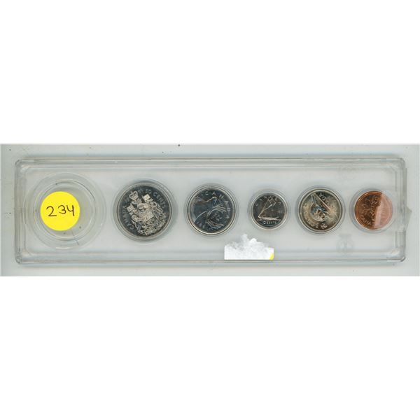 1991 Canada Uncirculated Proof Like Coin Set. (Missing Dollar)