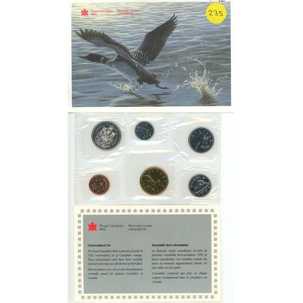 1992 Canada Uncirculated Proof Like Coin Set.