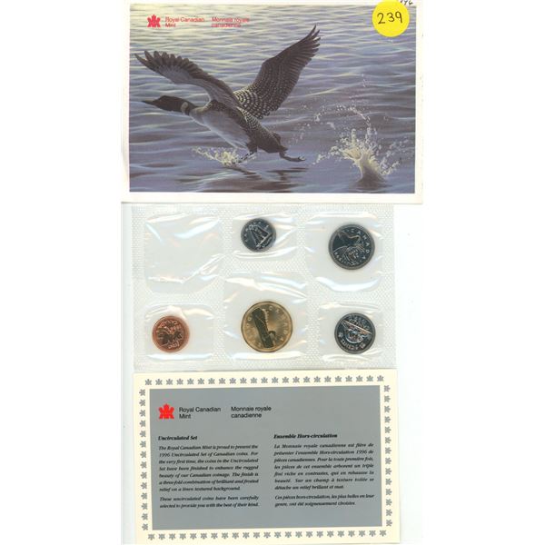 1996 Canada Uncirculated Proof Like Coin Set.
