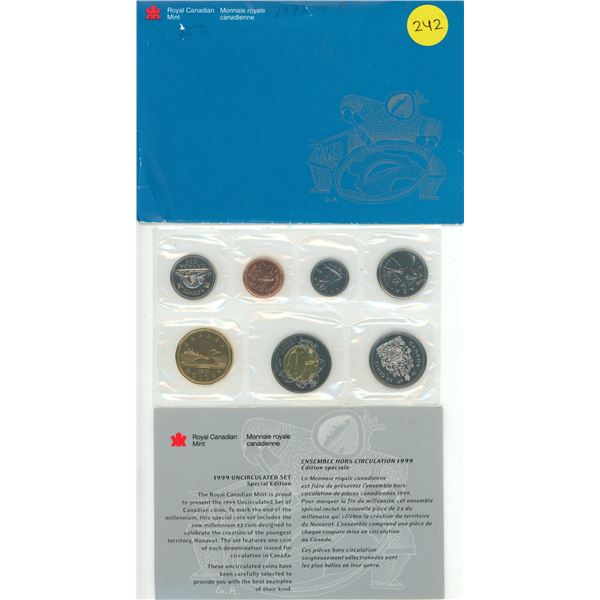 1999 Canada Uncirculated Proof Like Coin Set.
