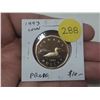 Image 1 : 1993 Loonie Dollar. Proof with Ultra Heavy Cameo.