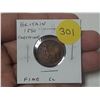 Image 1 : Great Britain. 1850 Farthing. Young Head Queen Victoria. Fine. Cleaned.