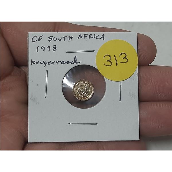 Counterfeit South Africa 1978 Krugerrand. There is no gold in this.