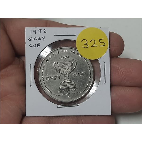 1972 Grey Cup medal. Held in Hamilton, the home of the Canadian Football Hall of Fame. Unc.