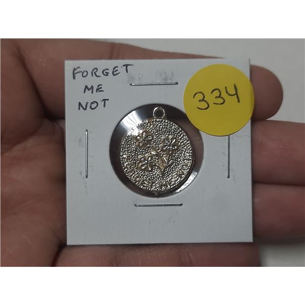 Forget Me Not medal with hanger. Unc.