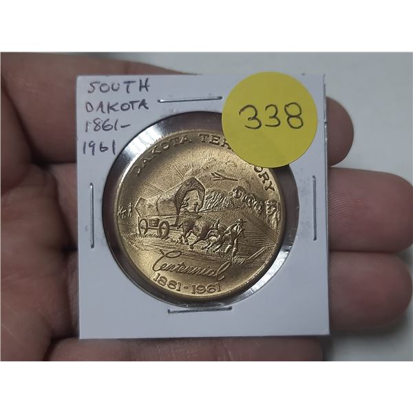 1861 – 1961 South Dakota Centennial Trade Dollar. Unc.
