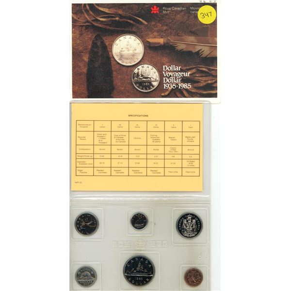 1985 Canadian Proof Like Set. Housed in Experimental packaging. Scarce.
