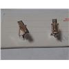 Image 4 : 16th Service Battalion cufflinks. 14-karat gold with red and blue enamel.
