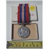 Image 2 : War Medal, 1939 – 1945. World War II. Silver. Correct ribbon. Housed in its original box.