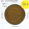 Image 1 : 1867 – 1967 Centennial medal issued by St. Catharines, Ontario. Large medal. Unc.