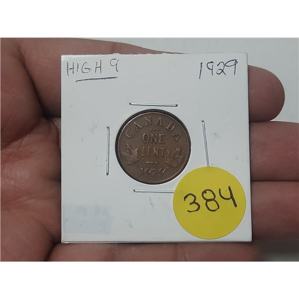 1929 Canada Small Cent. (High 9)