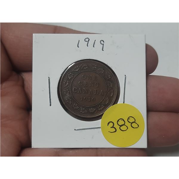 1919 Canada Large One Cent.