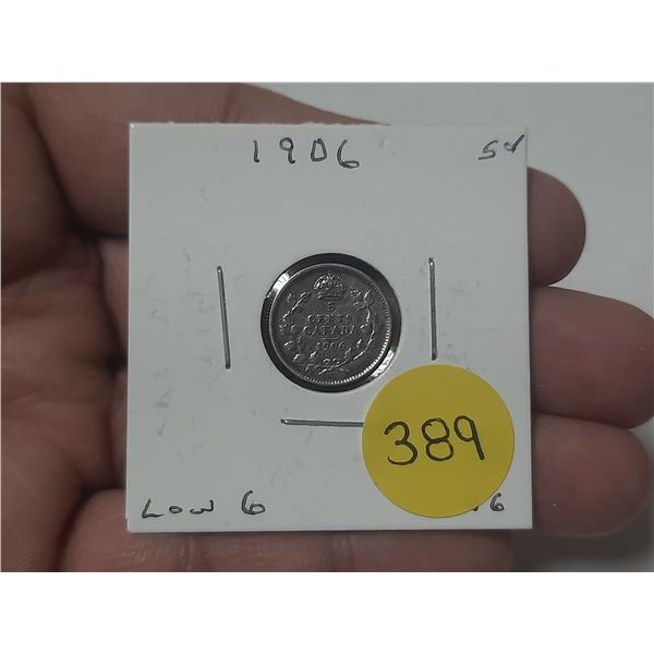 1906 Canada Silver 5 Cent. (Low 6)