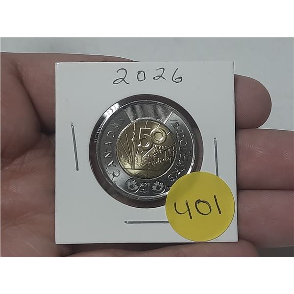 2026 $2 50th anniversary of the CN Tower. (Uncolored)