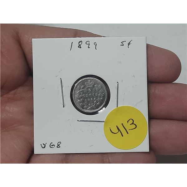 1899 Canada Silver 5 Cent.