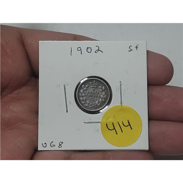 1902 Canada Silver 5 Cent.