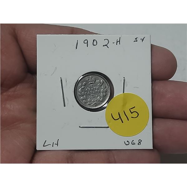 1902-H Canada Silver 5 Cent.